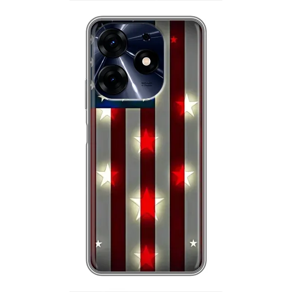 Чехол с рисунком «Флаг США 2» для TECNO Spark 10 Pro Чехол с рисунком «Флаг США 2» для TECNO Spark 10 Pro