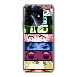 Силиконовые чехлы с глазами Anime для Техно Спарк 10 про (Глаза Хашира)