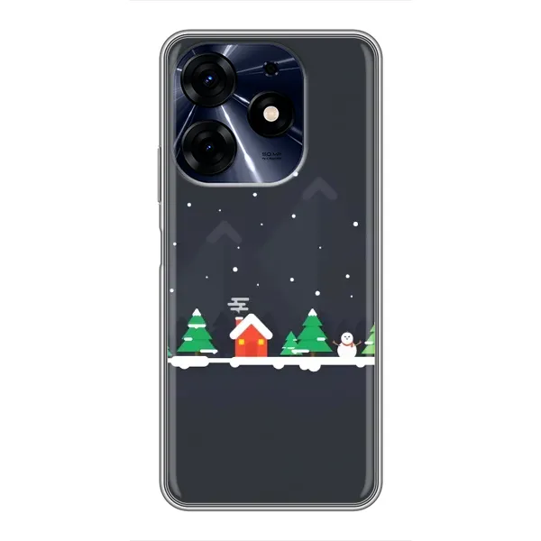 Чехол с рисунком «Город зимний» для TECNO Spark 10 Pro Чехол с рисунком «Город зимний» для TECNO Spark 10 Pro