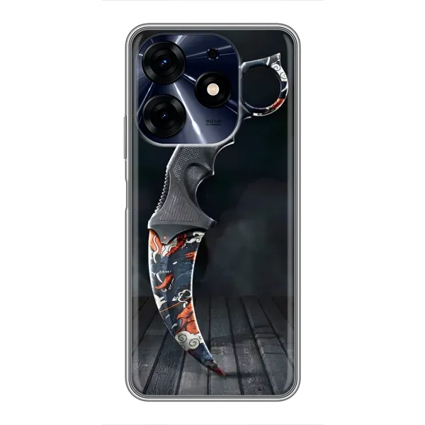 Чехол с рисунком «Кинжал КС ГО» для TECNO Spark 10 Pro Чехол с рисунком «Кинжал КС ГО» для TECNO Spark 10 Pro