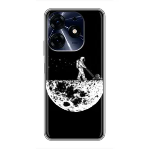Силиконовый Чехол с принтом "Космонавты" на TECNO Spark 10 Pro (Космонавт)