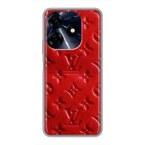 Текстурний Чохол Louis Vuitton для Техно Спарк 10 про (Червоний ЛВ)