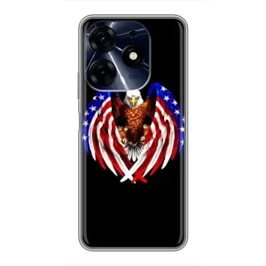 Чохол Прапор USA для TECNO Spark 10 Pro (Крила США)