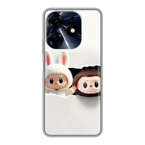 Чохол з принтом Лабубу для TECNO Spark 10 Pro (Фігурки Labubu)