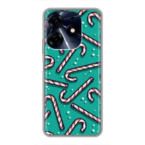 Силиконовый бампер на рождество для TECNO Spark 10 Pro (Леденцы)
