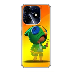 Чохол Бравл Старс для TECNO Spark 10 Pro (LEON в кофті)