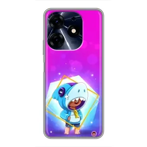 Чохол Бравл Старс для TECNO Spark 10 Pro (Леон у костюмі Акули)