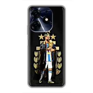 Чехлы Лео Месси Аргентина для TECNO Spark 10 Pro (Месси король)