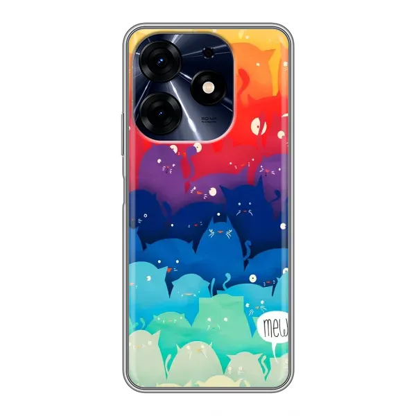 Чехол с рисунком «Mew» для TECNO Spark 10 Pro