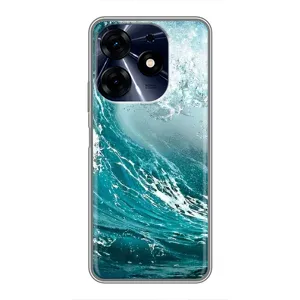 Летний Чехол на TECNO Spark 10 Pro (Морская волна)
