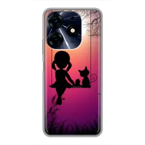 Девчачий Чехол для TECNO Spark 10 Pro (На качели)