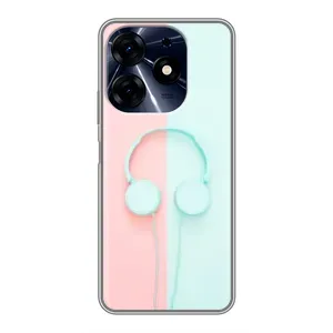 Девчачий Чехол для TECNO Spark 10 Pro (Наушники)