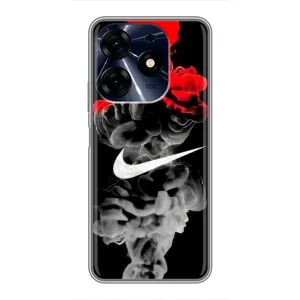 Силіконовый Чохол на TECNO Spark 10 Pro з картинкою НАЙК (Nike дим)