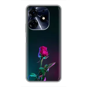 Чохли з принтом Троянд для TECNO Spark 10 Pro (Нічна троянда)