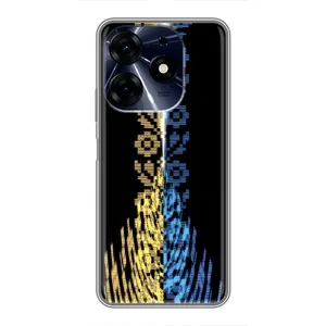 Силіконовый Чохол на TECNO Spark 10 Pro (Патріотична вишиванка)