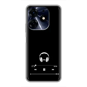 Чохол з картинками на чорному фоні для TECNO Spark 10 Pro (Плеєр)