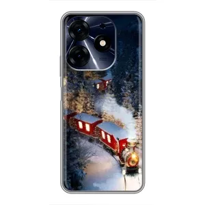 Силиконовый бампер на рождество для TECNO Spark 10 Pro (Поезд)