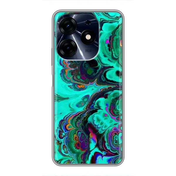 Чехол с рисунком «Салатный мрамор» для TECNO Spark 10 Pro Чехол с рисунком «Салатный мрамор» для TECNO Spark 10 Pro
