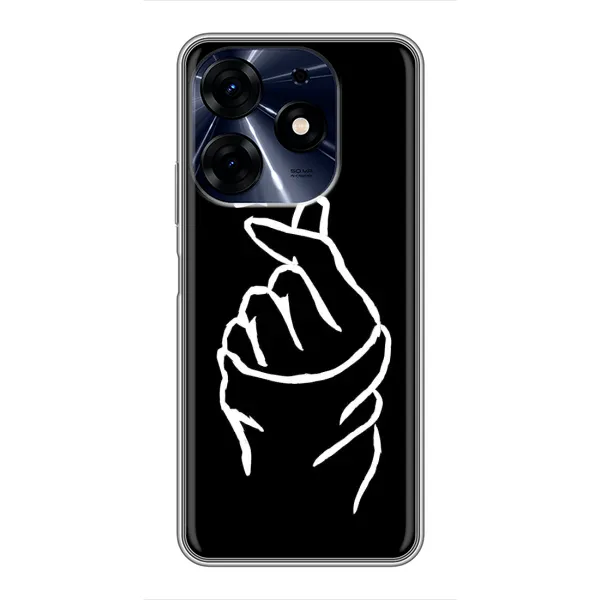 Чехол с рисунком «Сердце на черном» для TECNO Spark 10 Pro Чехол с рисунком «Сердце на черном» для TECNO Spark 10 Pro