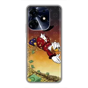 Силиконовый чехол для TECNO Spark 10 Pro (Скрудж Луи Виттон)