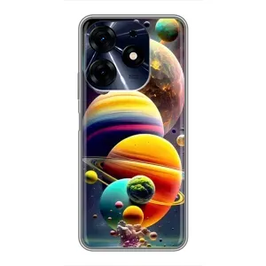 Чохол (ТПУ) з планетами на TECNO Spark 10 Pro (Сонячна система)