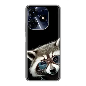 Силиконовый Чехол с Енотами на TECNO Spark 10 Pro (Стильный Енот)