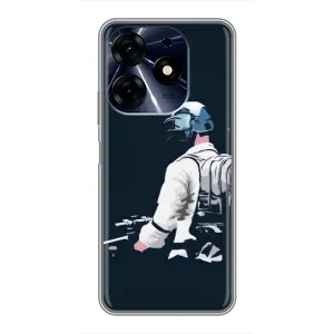 Чохол з картинкою "Герой Pubg" на TECNO Spark 10 Pro (В екіперівці)