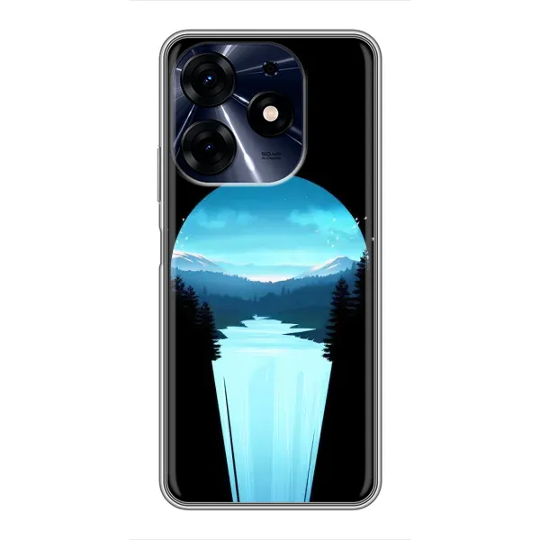 Чехол с рисунком «Синий Водопад» для TECNO Spark 10 Pro