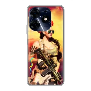 ЗСУ Чохли (TPU) для TECNO Spark 10 Pro (Жінка солдат)