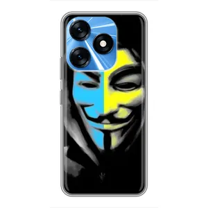 Чохол з Українською символікою на Техно Спарк 10 (Анонімус патріот)