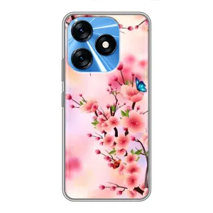 Чохол з картинкою Сакури на TECNO Spark 10 (Метелики на сакурі)
