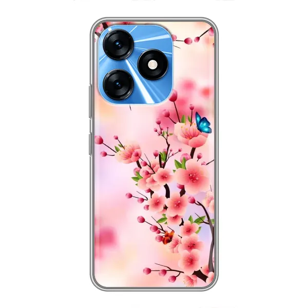 Чехол с рисунком «Бабочки на сакуре» для TECNO Spark 10 Чехол с рисунком «Бабочки на сакуре» для TECNO Spark 10