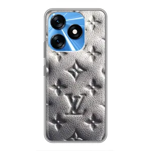 Текстурный Чехол Louis Vuitton для Техно Спарк 10 (Бежевый ЛВ)