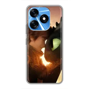 Чехол дракон Беззубик для TECNO Spark 10 (Беззубик и Иккинг)