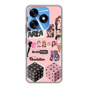 Чохли з картинкою для TECNO Spark 10 (BLACK PINK колаж)