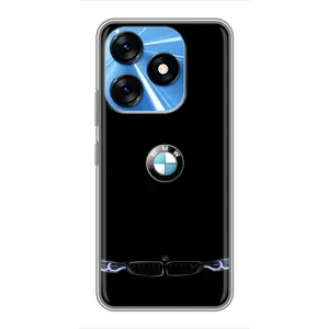 Силиконовый бампер с картинкой машины на TECNO Spark 10 (Черный BMW)