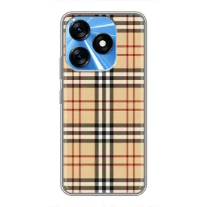 Чехол с Брендами одежды на Техно Спарк 10 (Burberry стиль)