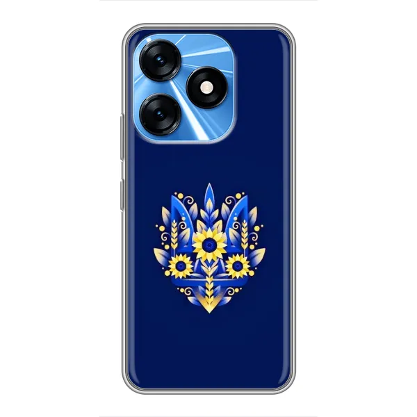 Чехол с рисунком «Цветущий Герб» для TECNO Spark 10