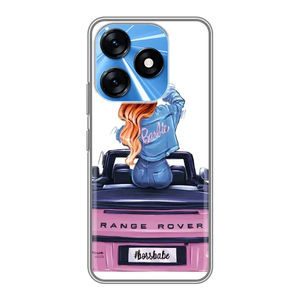 Чехол с рисунком «Девушка на машине» для TECNO Spark 10 Чехол с рисунком «Девушка на машине» для TECNO Spark 10