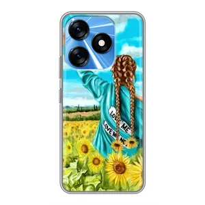 Чохол Стильні дівчата на TECNO Spark 10 (Дівчина на полі)