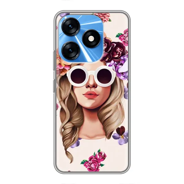 Чехол с рисунком «Девушка в очках» для TECNO Spark 10 Чехол с рисунком «Девушка в очках» для TECNO Spark 10