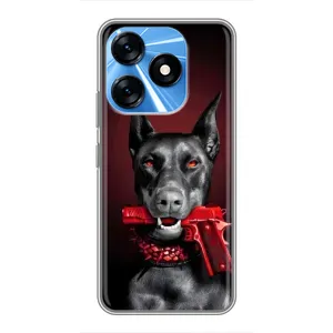 Чохол ДОБЕРМАН для TECNO Spark 10 (Доберман злий)