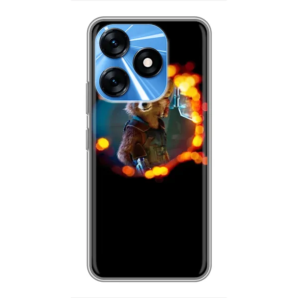 Чохол з малюнком «Енот Ракета» для TECNO Spark 10