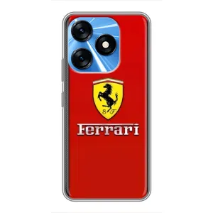 Силиконовый бампер с картинкой машины на TECNO Spark 10 (Ferrari Logo)