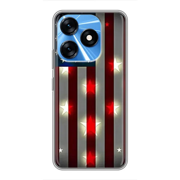 Чехол с рисунком «Флаг США 2» для TECNO Spark 10