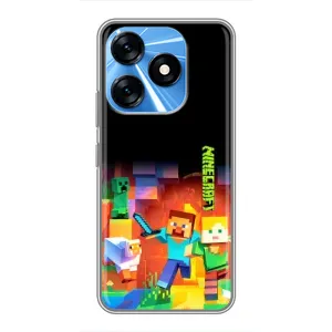 Чохли для TECNO Spark 10 (Персонажі МайнКрафт) (Герой Майнкрафт)