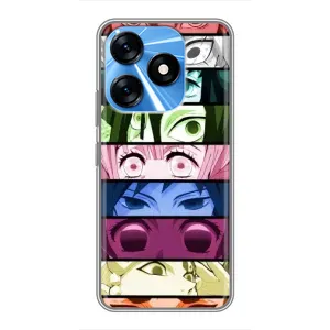 Силиконовые чехлы с глазами Anime для Техно Спарк 10 (Глаза Хашира)