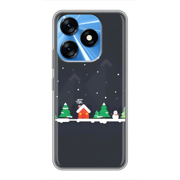 Чехол с рисунком «Город зимний» для TECNO Spark 10 Чехол с рисунком «Город зимний» для TECNO Spark 10
