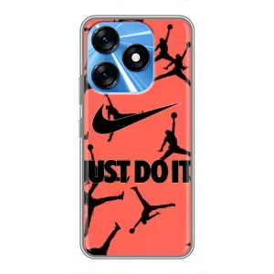 Силиконовый Чехол Nike Air Jordan на Техно Спарк 10