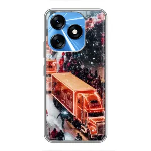 Чехлы на Новый Год TECNO Spark 10 (Кока Кола)